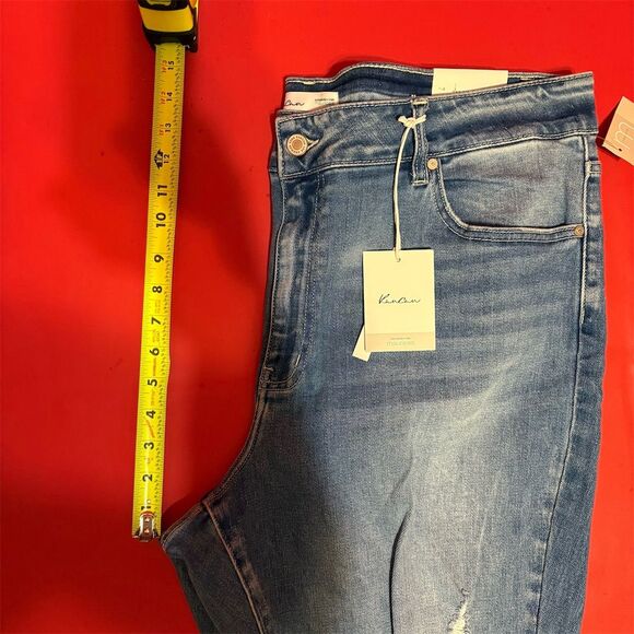KanCan Women's Size 22 High-Rise Distressed Skinny‎ Jeans Blue Denim - Picture 10 of 10